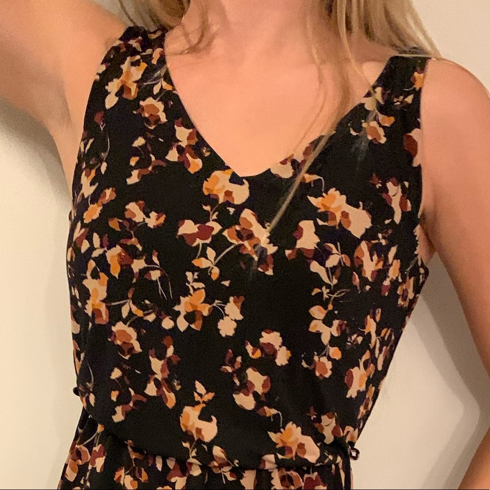 Jumpsuit | Brown and Black Floral